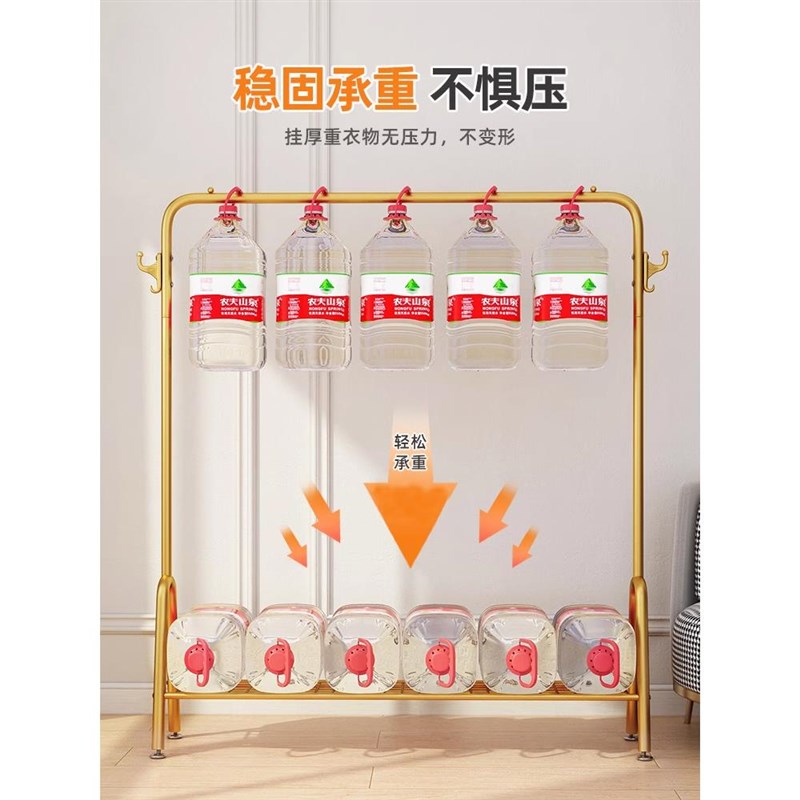 晾衣架落地折叠室内晒衣架阳台卧室挂衣架子家用简易单杆式衣帽架