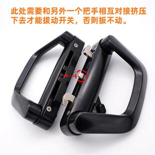 双边豪华对接锁推拉门锁具铝合金对开移门钩锁厨房隔断阳台拉手锁