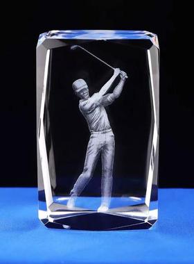 水晶内雕羽毛球蓝球足球体育赛事学校运动会马拉松等赛事奖品摆件