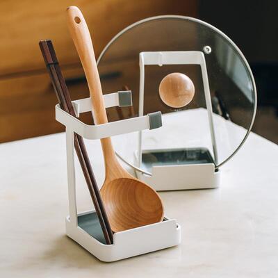 锅盖架厨房用台面坐式架放锅盖架子收纳架盖子置物架带接水盘