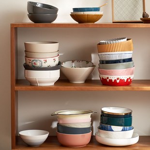 肆月 日式排骨汤碗高级感家用陶瓷大碗加深装汤吃面碗单个8寸大号