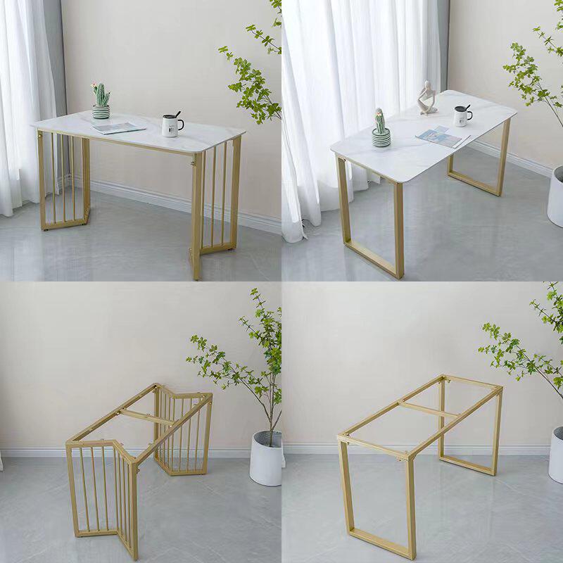 可定制铁艺口子型岩板桌架桌腿支架书桌吧台搭边脚餐台脚支撑底座