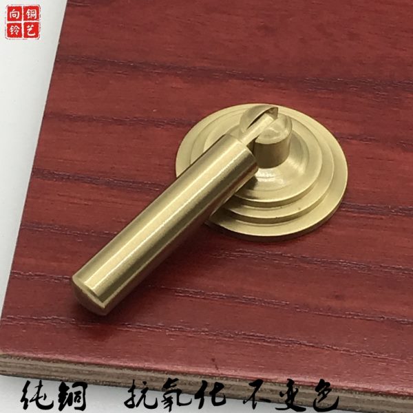 仿古柜门把手抽屉金色中式现代橱柜子衣柜门把手北欧式单孔小拉手