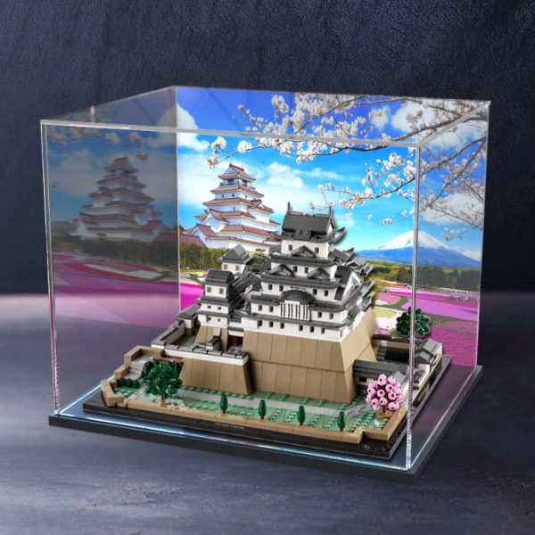 透明防尘罩适用乐21060建筑姬路城模型亚克力展示盒 手收纳盒