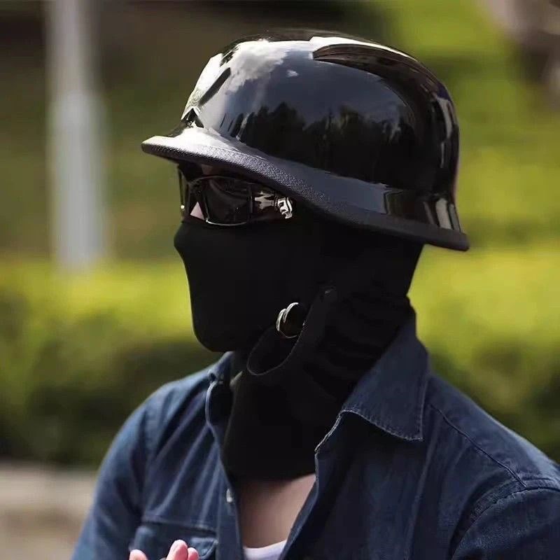 3C认证复古半盔夏季德式大兵摩托车头盔哈雷钢盔机车瓢盔电动车