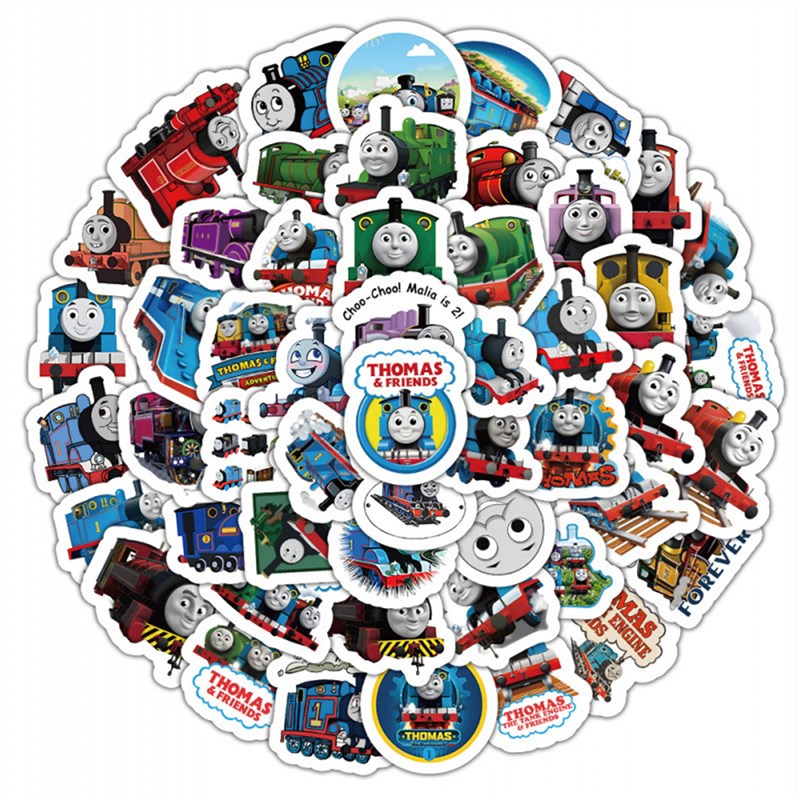 103张儿童动画托马斯火车和他的朋友们卡通贴纸装饰笔记本头盔水