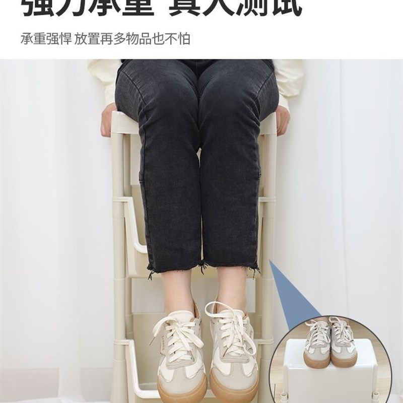 新品儿童书架小推车置物架落地移动家用书桌下整理收纳盒双层宿舍