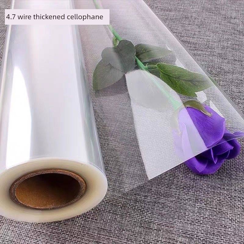 花膜包装纸透明防水玻璃纸加厚保水花包装纸花束材料