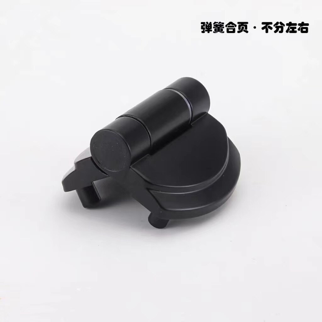 公共卫生间隔断配件加厚黑弧形平门自关弹簧合页厕所回归铰链五金