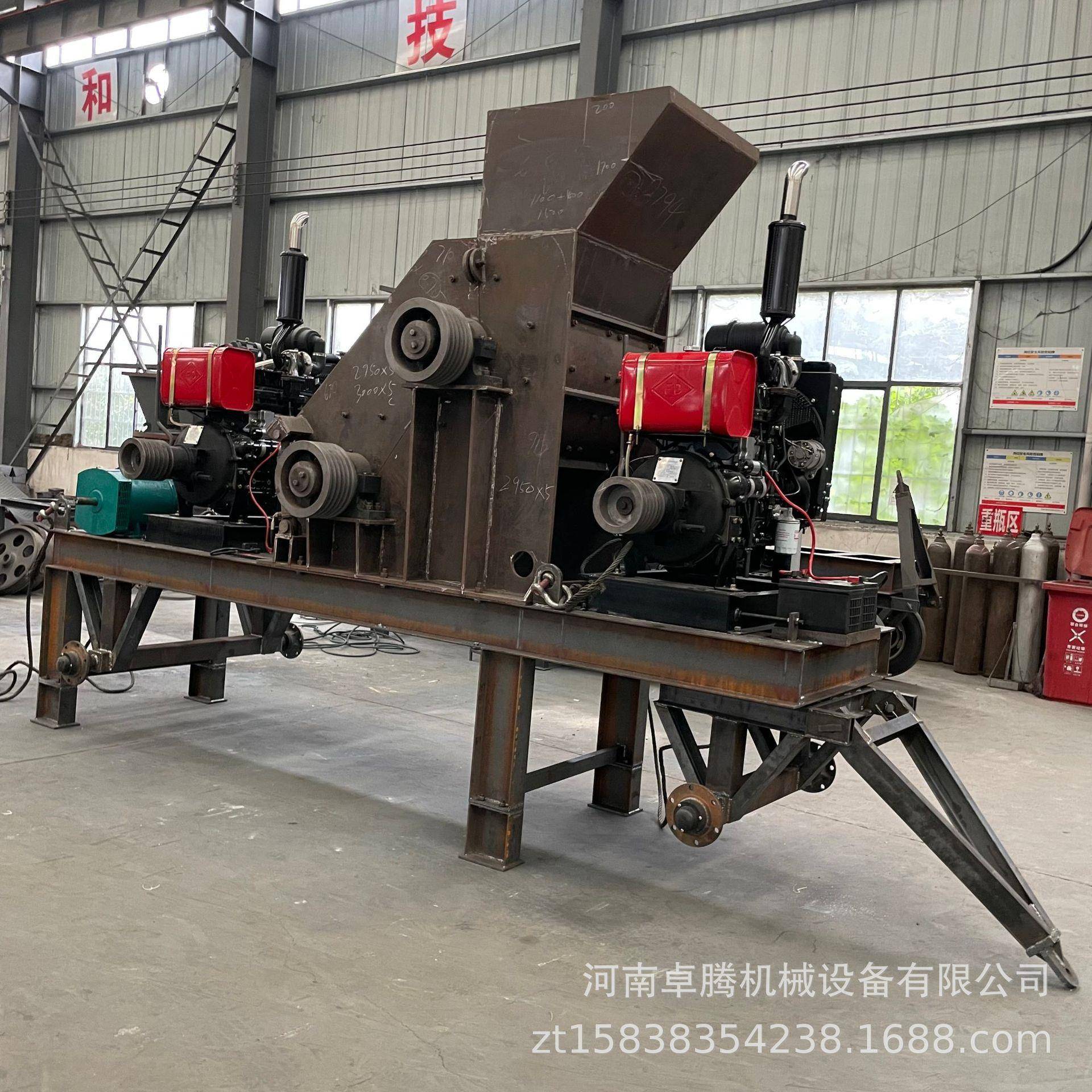 大型煤炭双级破制砂机煤矸石双级破碎机双级无筛底干湿物料破碎机