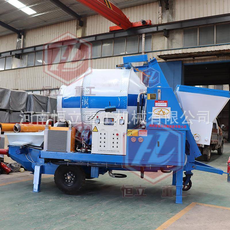 工地搅拌泵送机搅拌输送一体混凝土输送泵搅拌泵车拌输送一体机