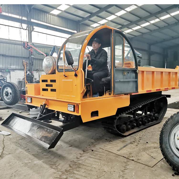 小型履带运输车全地形果园山地爬山虎自卸搬运座驾8吨工程自卸车