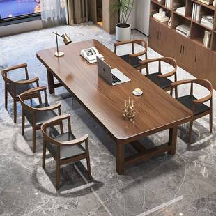 全实木书桌家用去客厅化大板桌办公简约会议桌学习书桌作台