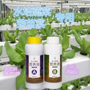水培蔬菜专用营养液盆栽植物家庭阳台无土种菜浓缩水溶液肥鸡毛菜