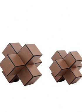 现代极简客厅茶几家居几何摆件电视柜书房软装饰品样板间陈设