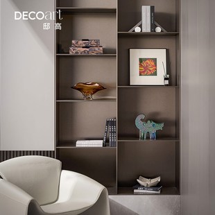 饰品摆件 邸高家居 软装 样板间书房书柜蓝色收纳盒 乔迁布置新家装