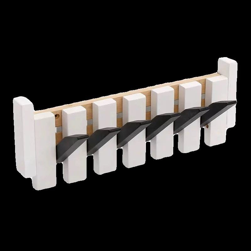 彩色琴键挂钩实木挂衣钩墙壁玄关入户门挂钩墙上免打孔创意进门后,收纳整理,插座支架,淘宝优惠券,粉丝福利购,淘宝优惠卷