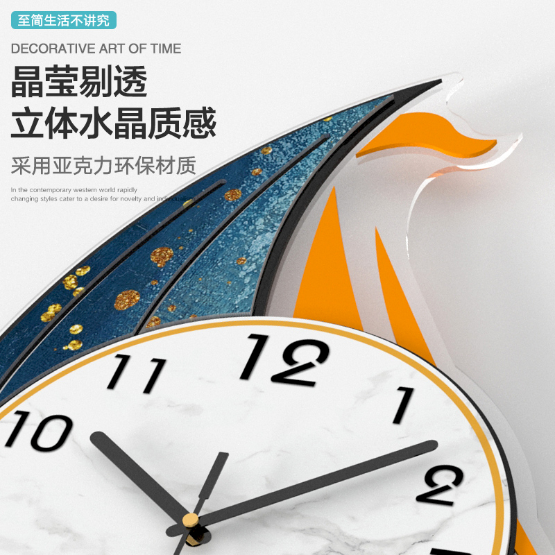 2021新款钟表挂钟客厅挂墙轻奢挂式现代时尚石英钟表挂表家用时钟