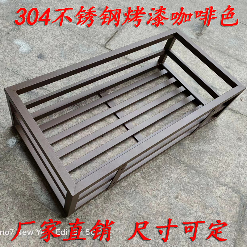 不锈钢咖色室外阳台花盆架栏杆悬挂多肉吊兰客厅订墙壁挂花架