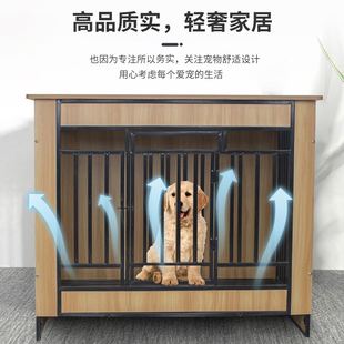 狗笼子中型大型小型犬粗方管宠物狗围栏室内带S厕所栅栏狗窝铁笼