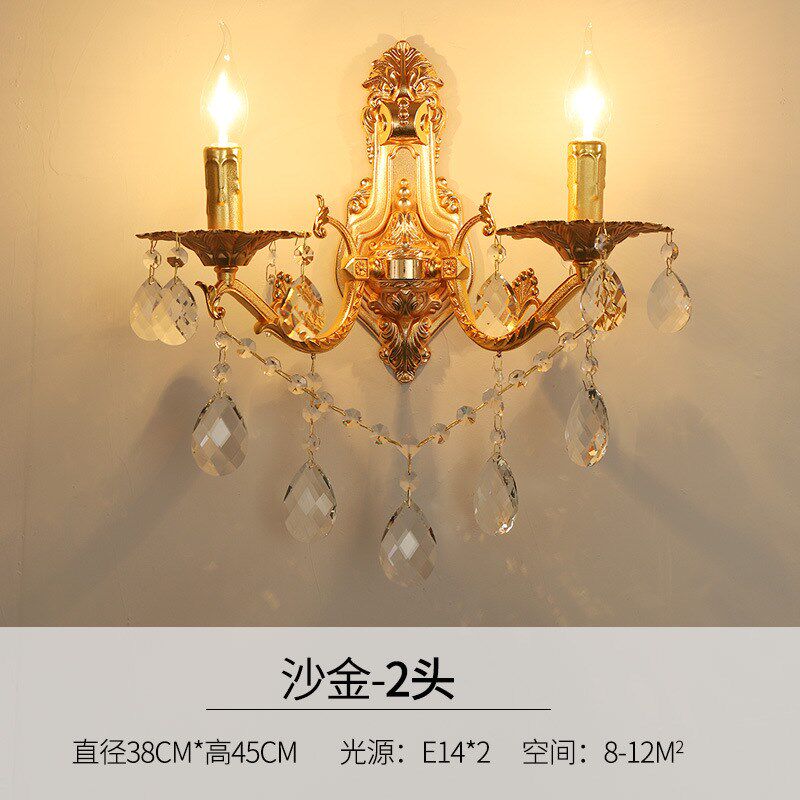 简欧创意壁灯客厅卧室锌合金壁灯过道走廊餐厅灯床头柜镜前装饰灯