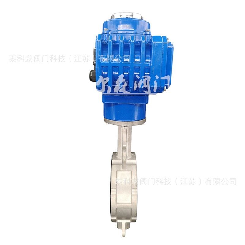 D971XP-16P不锈钢304软密封衬氟双位碟伐电动衬胶对夹蝶阀DN80 50