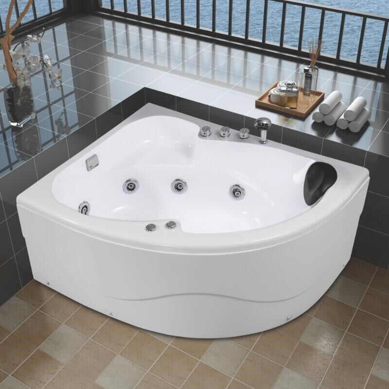 三角亚克力嵌入式浴缸 小户型扇形泡澡盆 普通工程酒店浴盆