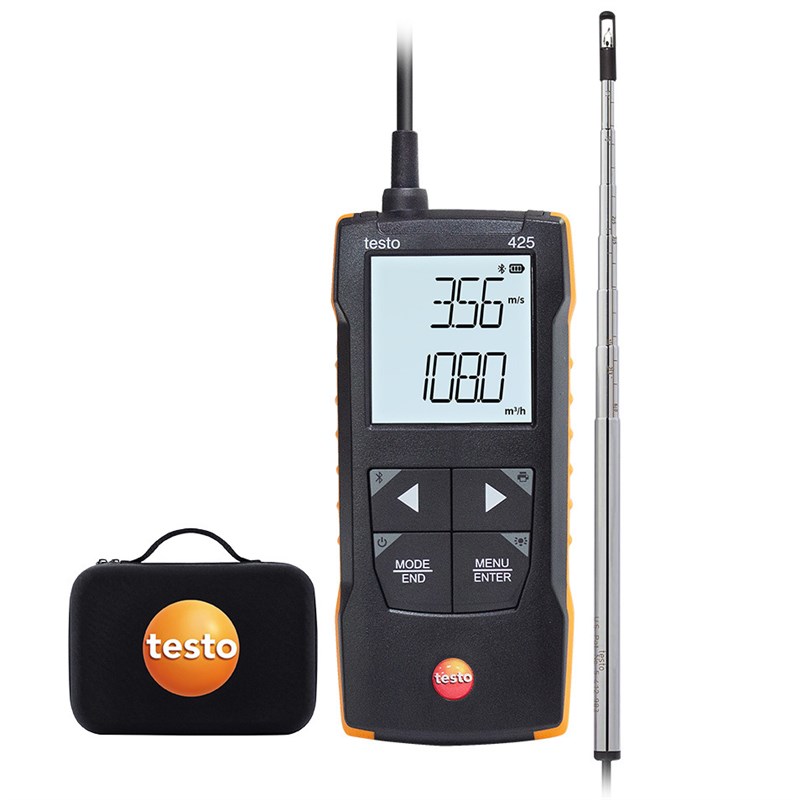 德图新款testo425热线式风速计热敏风速仪高精度工业风量风温测量