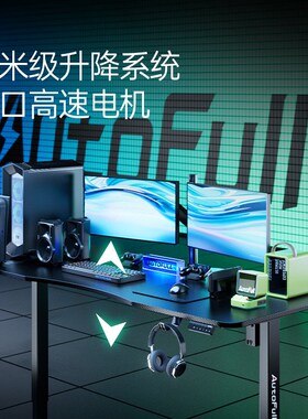 傲风 A4单桌【毫米级升降进口实木芯】升降电竞桌 电脑桌AFA403