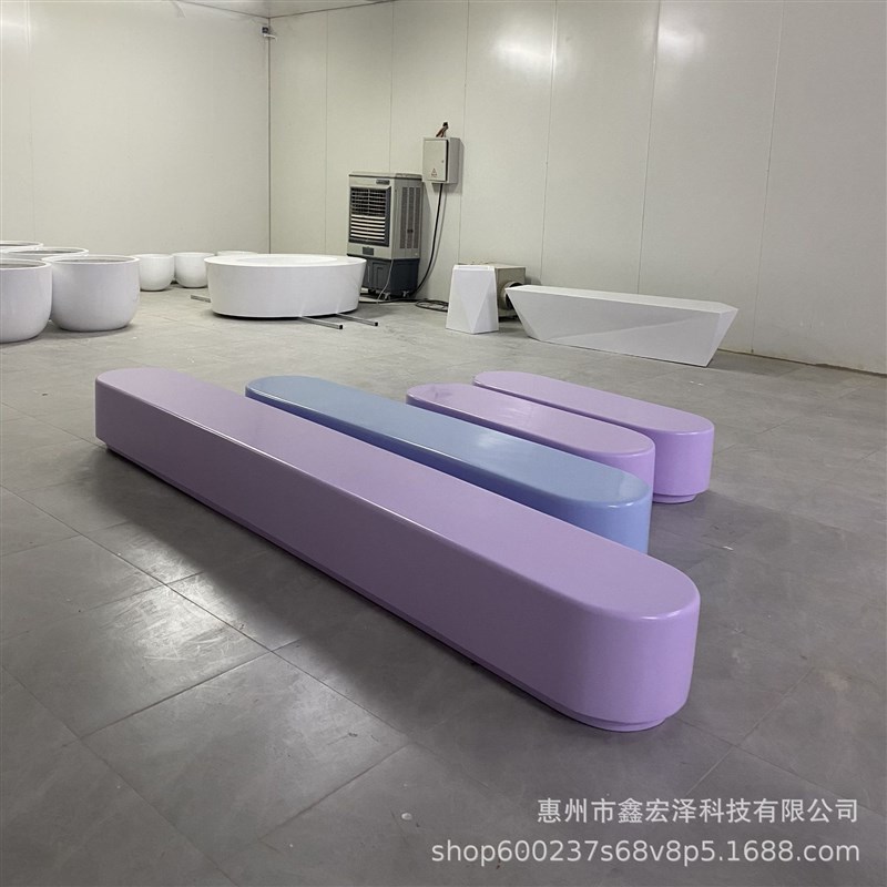 玻璃钢座椅广场园林长凳景观休闲椅创意座椅户外树池异形长条坐凳