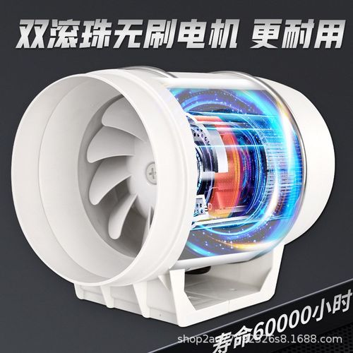 110v管道风机厨房排烟抽风机卫生间静音换气扇大功率排气扇工业排