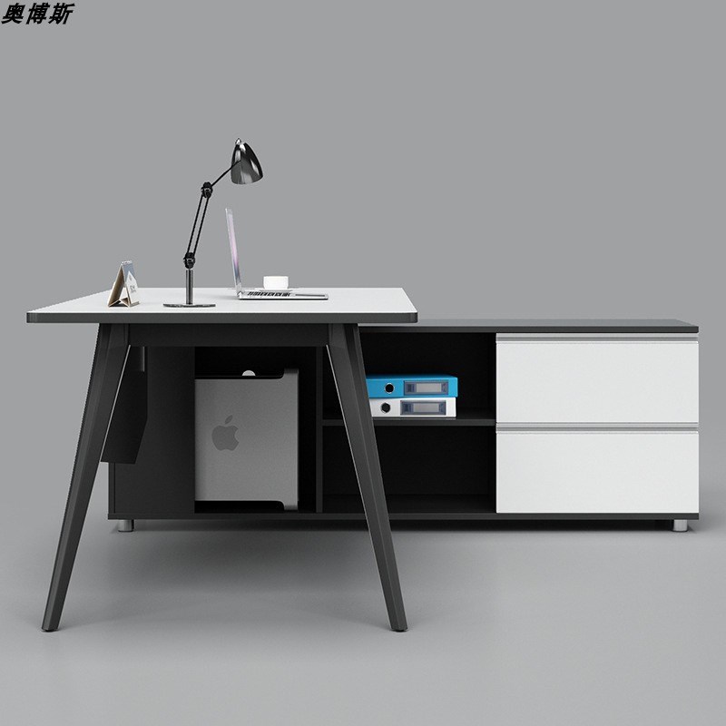 桌椅书柜矮柜组合简约现代大班台总裁 经理 主管桌单人办公桌