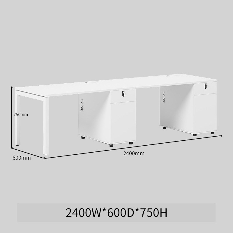 职员办公桌椅组合简约现代白色2/4/6人位屏风工位员工卡位电脑桌