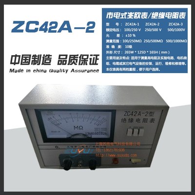 绝缘电阻表ZC42A-2绝缘兆欧表 250v/500v市电市兆欧表