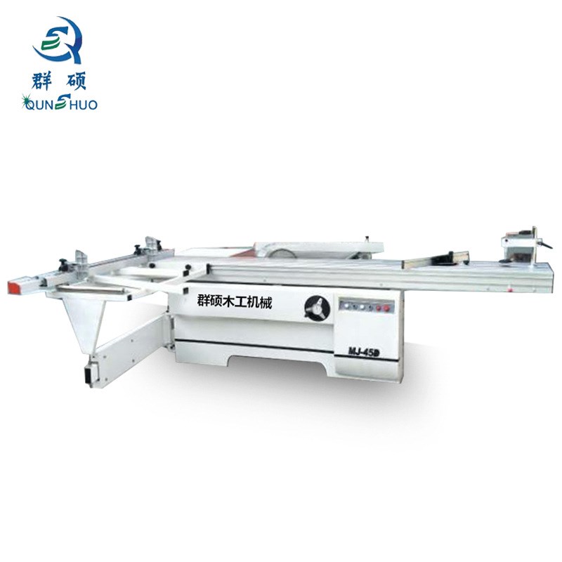 群硕木工机械锯台 木工推台裁板锯 导轨高精密下料锯锯直供