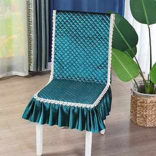 家用凳子套简约四季 椅子套罩靠背一体加棉座椅套餐桌椅垫套装 通用