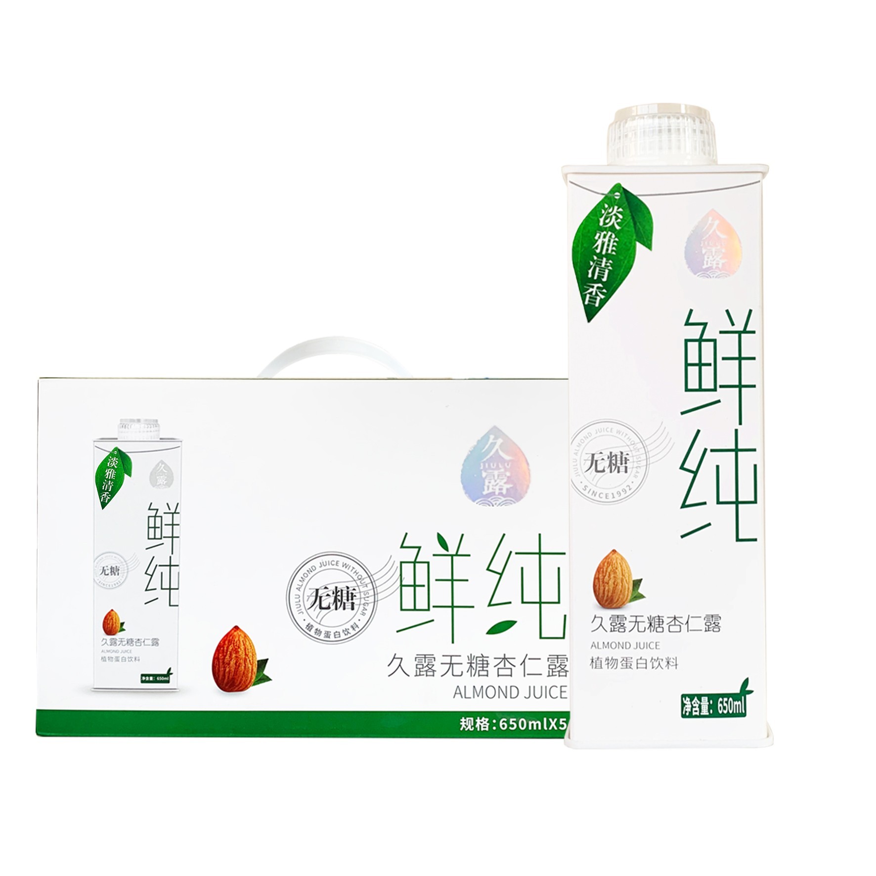 久露无糖杏仁露承德平泉特产植物蛋白纯杏仁饮料