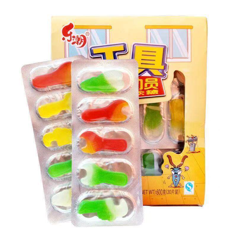 乐潮工具总动员果味软糖综合口味橡皮糖80后怀旧零食玩具糖果包邮