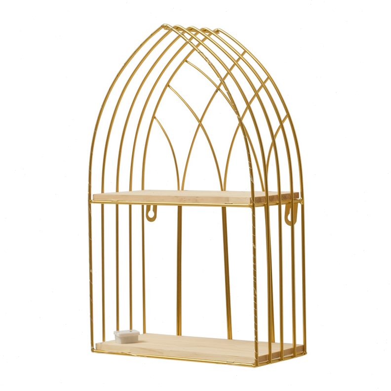 创意免打孔墙面置物架多层装饰品摆件挂架房间布置整理收纳铁架子