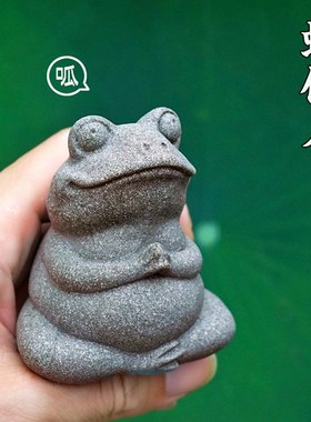 趣味青蛙摆件创意微景观庭院可爱仿真动物鱼缸水族盆景苔藓缸装饰