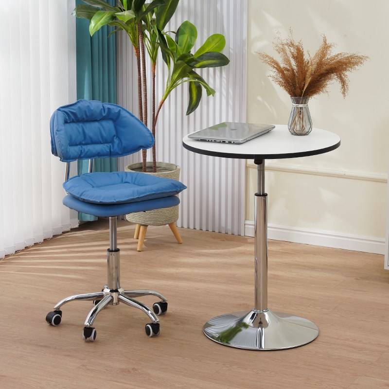 密度板升降小圆桌大气防烫圆形咖啡洽谈会客时尚休闲桌子