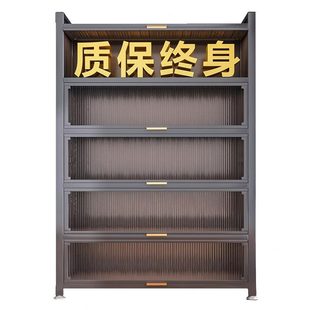 甄选厨房家用置物架卧室书柜阳台落地多层带门置物柜客厅收纳柜储