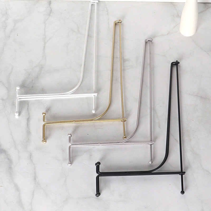 大号圆形钟表瓷盘支架托架挂钟装饰盘壁画底座架子金属展示架