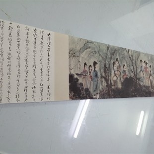 傅抱石游春图人物风景国画书画作品真迹艺术微喷复制临摹欣赏