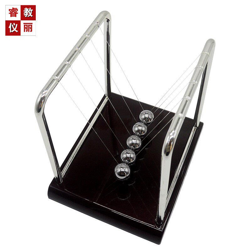 大号牛顿摆碰撞球动量守恒动能传递混沌摆物理办公装饰品