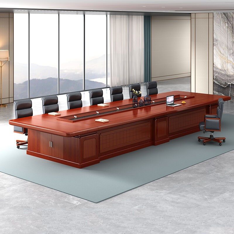 中伟会议桌培训桌实木皮油漆长条桌办公桌会客接待洽谈桌*,商业/办公家具,会议桌,淘宝优惠券,粉丝福利购,淘宝优惠卷