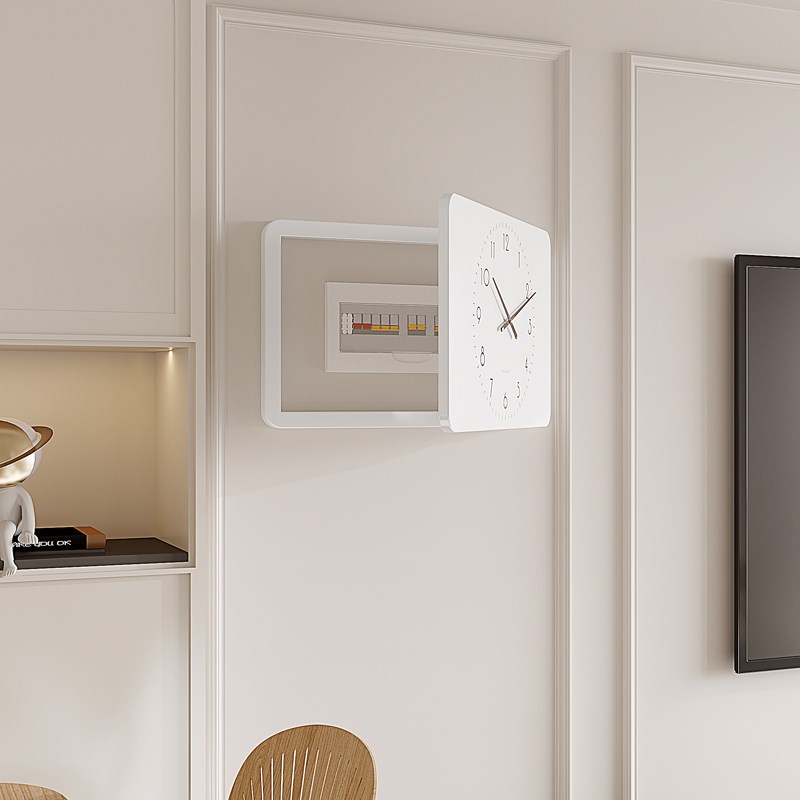 22新款电表箱装饰画带钟表挂钟挂画电闸配电箱遮挡时钟遮丑