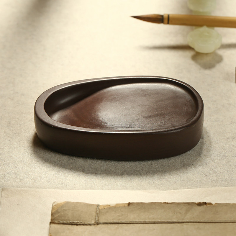 正宗端砚天然原石素砚可磨墨肇庆宋坑砚台墨池墨盒文房用品小砚台