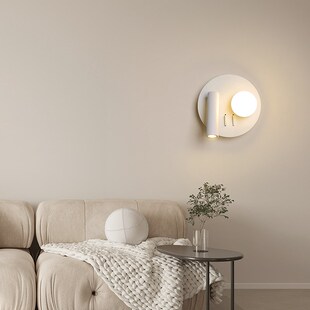 云朵卧室壁灯带关床头阅读灯全光谱客厅背景墙玄关装饰氛围灯