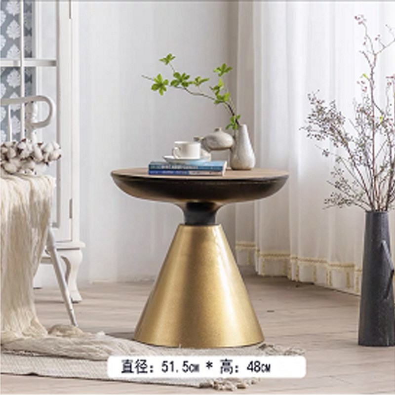 美式铁艺边几法式复古小茶几客厅沙发角几床头桌阳台休闲桌子圆几